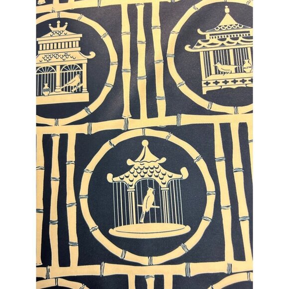 Gretchen Scott Navy & White Ruffled Birdcage Print Dress Small - Picture 5 of 5